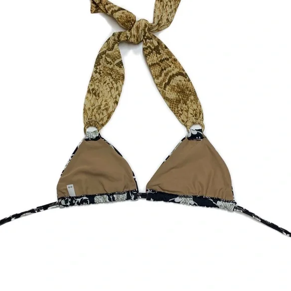 Cia Maritima Snakeskin Floral Thong Bikini - Picture 5 of 14